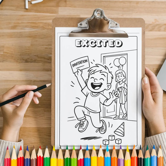 Emotions Coloring Pages Printable PDF | Real-Life Scenarios + Captions