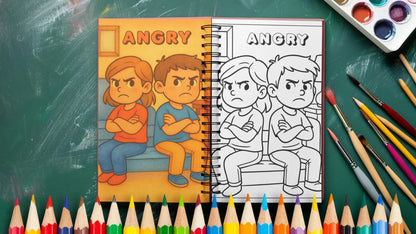 Emotions Coloring Pages Printable PDF | Real-Life Scenarios + Captions