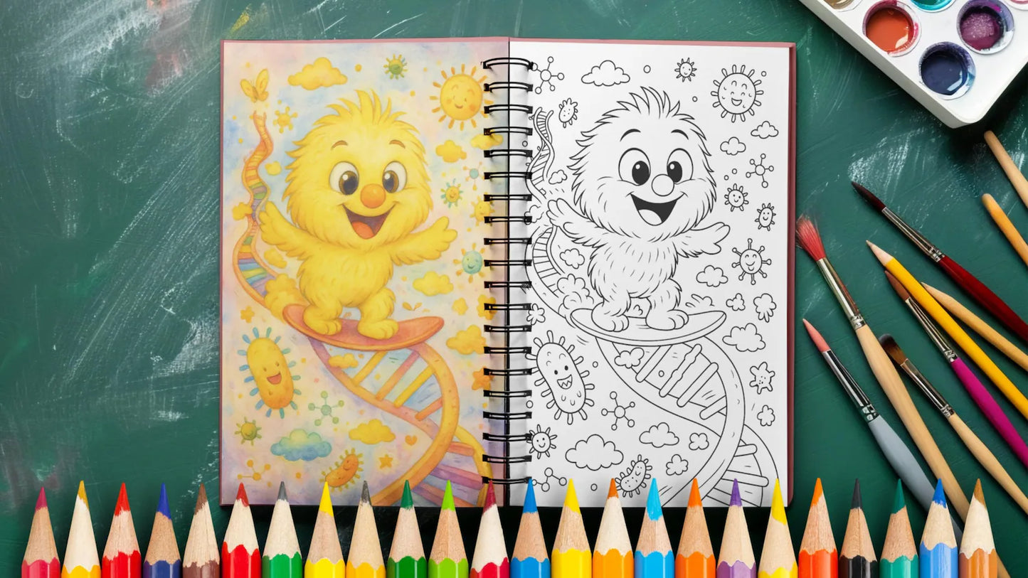 Biology Coloring Pages Printable PDF | Life Science for Kids | STEM Science